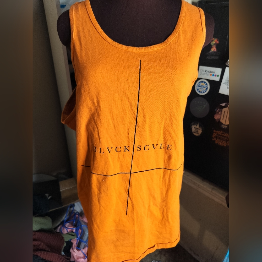 NWOT Black Scale BLVCK SCVLE MADE IN USA Cross Logo Tank